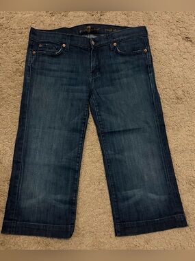 7 for All Mankind Dark Blue Women’s Cropped Dojo Jeans - SZ 31